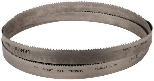 Lenox - 4 to 6 TPI, 12' Long x 1-1/4" Wide x 0.042" Thick, Welded Band Saw Blade - Bi-Metal, Toothed Edge, Raker Tooth Set, Flexible Back, Contour Cutting - Caliber Tooling