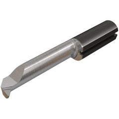 Iscar - 4mm Min Bore Diam, 20mm Max Bore Depth, 4mm Shank Diam, Profile Boring Bar - 0.006" Corner Radius, Right Hand Cut, Solid Carbide, TiAlN/TiN Finish - Exact Industrial Supply