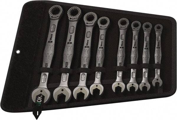 Wera - 8 Piece, 5/16" to 3/4", Combination Wrench Set - Inch Measurement Standard, Chrome Vanadium Finish, Comes in Canvas Tool Holster - Caliber Tooling