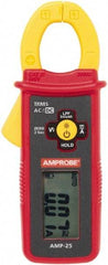 Amprobe - AMP-25, CAT III, Digital True RMS Clamp Meter with 0.9843" Clamp On Jaws - 300 AC/DC Amps, Measures Current - Caliber Tooling