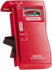 Amprobe - 0.9 VAC to 9 VAC, Battery Tester - Analog Display - Caliber Tooling