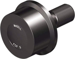 McGill - 2-3/4" Roller Diam x 1-11/16" Width, 1" Stud Diam x 2-1/4" Length, Flanged Load Roller - Steel, 1-1/2" Thread Length, 1-14 Thread, 3.94" OAL, 5,120 Lb Dynamic Cap, 3,120 Lb Static Cap - Caliber Tooling