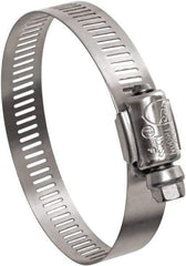 IDEAL TRIDON - SAE Size 20, 3/4 to 1-3/4" Diam, Stainless Steel Worm Drive Clamp - 1/2" Wide, Material Grade 201, Series Contractor - Caliber Tooling