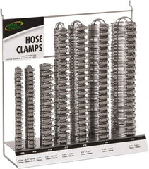 IDEAL TRIDON - 130 Piece, 5/16 to 2-3/4" Diam, Worm Drive Clamp Set - 20 Micro 6, 10 Size 10 20 Size 12, 20 Size 20, 20 Size 28, 20 Size 36, 20 Micro 4 - Caliber Tooling