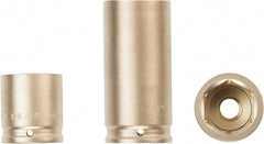 Ampco - 1/2" Drive 8mm Standard Nonsparking Impact Socket - 6 Points - Caliber Tooling