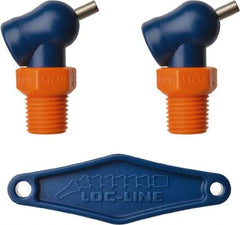 Loc-Line - 1/4" Hose Inside Diam, High-Pressure Coolant Hose Nozzle - NPT, for Use with Loc-Line Modular Hose System, 2 Pieces - Caliber Tooling