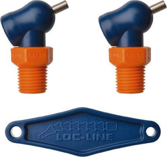 Loc-Line - 1/4" Hose Inside Diam x 1/16" Nozzle Diam, High-Pressure Coolant Hose Nozzle - NPT, for Use with Loc-Line Modular Hose System, 2 Pieces - Caliber Tooling