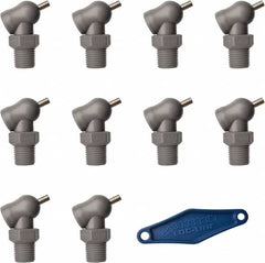 Loc-Line - 1/4" Hose Inside Diam, High-Pressure Coolant Hose Nozzle - NPT, for Use with Loc-Line Modular Hose System, 10 Pieces - Caliber Tooling