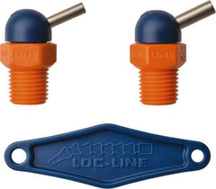 Loc-Line - 1/4" Hose Inside Diam, High-Pressure Coolant Hose Nozzle - NPT, for Use with Loc-Line Modular Hose System, 2 Pieces - Caliber Tooling