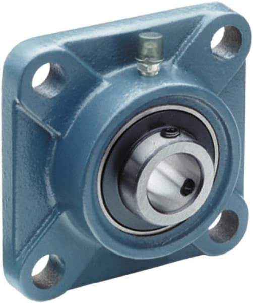 Tritan - 5/8" ID, 3.3858" OAL x 1.311" OAH 4-Bolt Flange - 1,495 Lb Static Cap, 2,878 Lb Dyn Cap, 2.52" Btw Mnt Hole Ctrs, 0.5906" Base-to-Ctr Ht, Cast Iron/Steel - Caliber Tooling