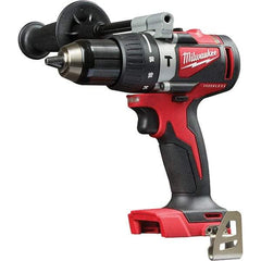 Milwaukee Tool - 18 Volt 1/2" Metal Ratcheting Chuck Cordless Hammer Drill - 0 to 28,800 BPM, 0 to 1,800 RPM, Reversible - Caliber Tooling