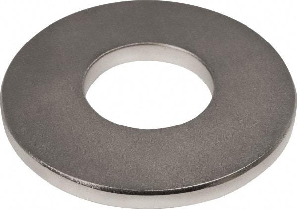 Mag-Mate - 2" Long x 2" Diam x 3/16" High, 1 Mounting Hole, 76 Poles, Ring Neodymium Rare Earth Holding Magnet - 60 Lb Average & 119 Lb Max Pull Force, 7/8 Mounting Hole, Through Hole Style, 180°F Max Operating Temp - Caliber Tooling