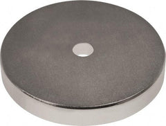 Mag-Mate - 1-1/2" Long x 1-1/2" Diam x 1/8" High, 1 Mounting Hole, 45 Poles, Ring Neodymium Rare Earth Holding Magnet - 33.7 Lb Average & 67.3 Lb Max Pull Force, 1/8 Mounting Hole, Through Hole Style, 180°F Max Operating Temp - Caliber Tooling