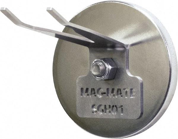 Mag-Mate - 190 Lb Max Pull Force, 1/2" Overall Height, 4-29/32" Diam, Ceramic Cup Magnet - Magnetic Spray Gun Holder Style, Chrome Plated - Caliber Tooling