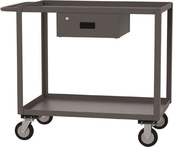 Jamco - 1,200 Lb Capacity, 36" Wide x 30" Long x 39" High Service Cart - 2 Shelf, Steel - Caliber Tooling