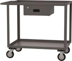 Jamco - 1,200 Lb Capacity, 24" Wide x 30" Long x 35" High Standard Utility Cart - 2 Shelf, Steel - Caliber Tooling