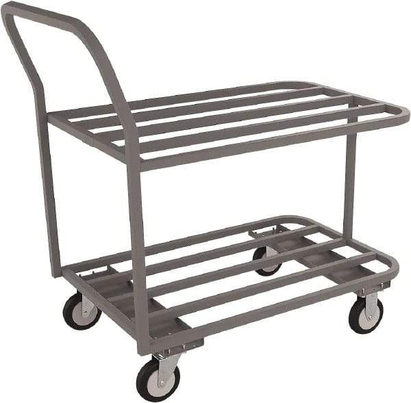 Jamco - 1,200 Lb Capacity, 36" Wide x 24" Long x 41" High Standard Utility Cart - 2 Shelf, Steel - Caliber Tooling