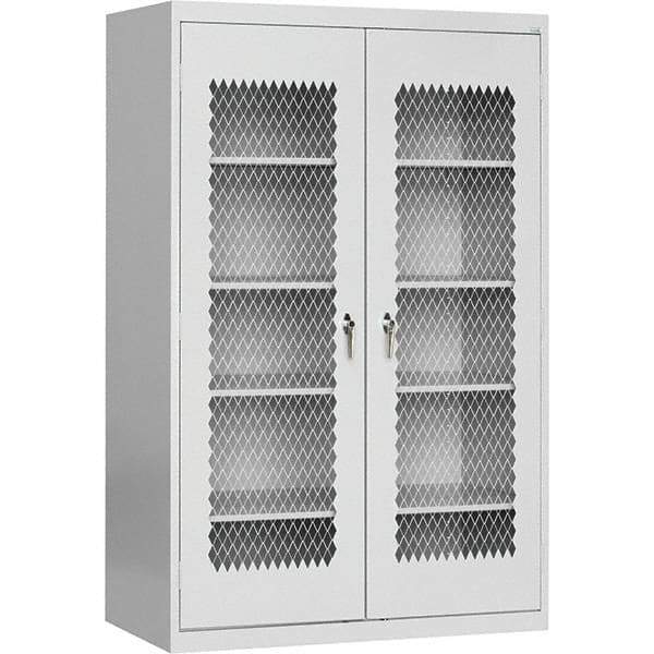 Sandusky Lee - 5 Shelf Visible Storage Cabinet - Steel, 36" Wide x 24" Deep x 72" High, Dove Gray - Caliber Tooling