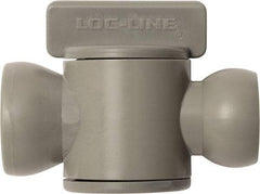 Loc-Line - 10 Piece, 1/2" ID Coolant Hose In-Line Check Valve - Female to Ball Connection, Acetal Copolymer Body, Unthreaded, Use with Loc-Line Modular Hose Systems - Caliber Tooling