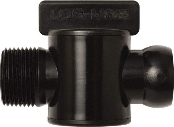 Loc-Line - 10 Piece, 3/4" ID Coolant Hose Male NPT Valve - Male to Female Connection, Acetal Copolymer Body, NPT, Use with Loc-Line Modular Hose Systems - Caliber Tooling