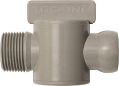 Loc-Line - 10 Piece, 3/4" ID Coolant Hose Male NPT Valve - Male to Female Connection, Acetal Copolymer Body, NPT, Use with Loc-Line Modular Hose Systems - Caliber Tooling