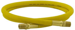 PRO-SOURCE - 1/2" ID x 3/4" OD 100' Long Multipurpose Air Hose - MNPT x MNPT Ends, 300 Working psi, 23 to 150°F, 1/2" Fitting, Yellow - Caliber Tooling