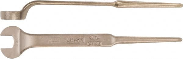 Ampco - 36mm Nonsparking Standard Spud Handle Open End Wrench - Single End, Plain Finish - Caliber Tooling