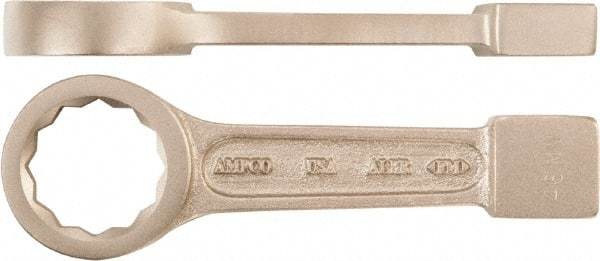 Ampco - 94mm 12 Point Striking Box Wrench - Single End, Aluminum Bronze, Plain Finish - Caliber Tooling