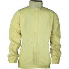 National Safety Apparel - Size M Yellow Cut Resistant Long Sleeve Zipped Shirt - Exact Industrial Supply