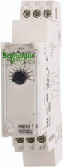 Schneider Electric - 100 hr Delay, Multiple Range SPDT Time Delay Relay - 8 Contact Amp, 24 VDC & 24 to 240 VAC, Selector Switch - Caliber Tooling