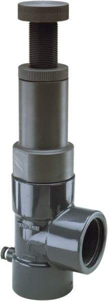 Hayward - 3/4" Pipe, Threaded Ends, PVC Pressure Regulating Valve - FPM Seal, 5 to 75 psi - Caliber Tooling