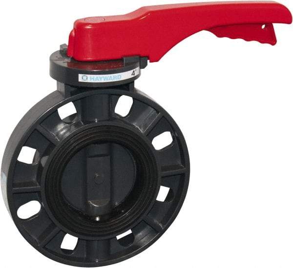 Hayward - 3" Pipe, Wafer Butterfly Valve - Lever Handle, ASTM D1784 Cell Class 12454 PVC Body, EPDM Seat, 150 WOG, PVC Disc, Stainless Steel Stem - Caliber Tooling