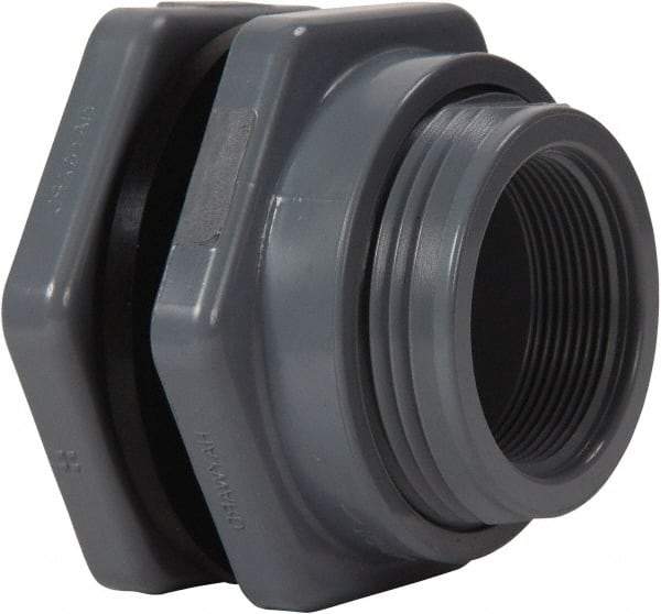 Hayward - 3" PVC Plastic Pipe Bulkhead Tank Adapter - Schedule 80, Socket x Thread End Connections - Caliber Tooling