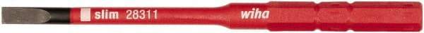 Wiha - 3mm Blade, 15/64" Drive Slotted Screwdriver Bit - 2-61/64" OAL - Caliber Tooling