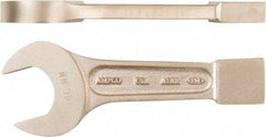 Ampco - 4-5/8" Nonsparking Standard Striking Open End Wrench - Single End, Plain Finish - Caliber Tooling