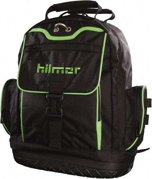 Hilmor - 19 Pocket Black Synthetic Backpack Tool Bag - 6" Wide x 14" Deep x 16" High - Caliber Tooling