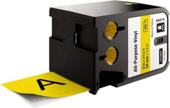 Dymo - 2" Wide x 276" Long, Black on Yellow Vinyl Cartridge - For DYMO XTL Printer 1868815 - Caliber Tooling