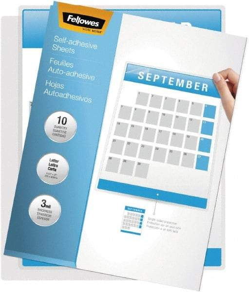 FELLOWES - 50 Self-Laminating Sheets - 3 mil Thick x 9-1/4" Wide x 1' Long - Caliber Tooling