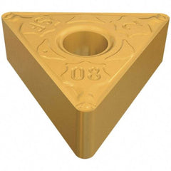 Iscar - TNMG332 SF Grade IC8250 Carbide Turning Insert - TiCN/Al2O3/TiN Finish, 60° Triangle, 3/8" Inscr Circle, 3/16" Thick, 1/32" Corner Radius - Caliber Tooling