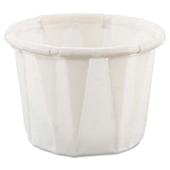 DART - Paper Portion Cups, .5 oz, White, 250/Bag, 20 Bags/Carton - Caliber Tooling