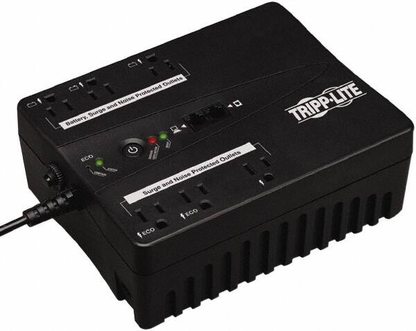 Tripp-Lite - 15 Amp, 350 VA, Flat Pack Mount Standby Backup Uninterruptible Power Supply - Backup 3.1 min with Full Load & 12 min with Half Load, 120 VAC Input & Output, 180 Watt Output, 1 Phases, 6 Outlets - Caliber Tooling