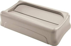 Rubbermaid - Rectangle Lid for Use with Rectangular Trash Cans - Beige, For Slim Jim Trash Cans - Caliber Tooling