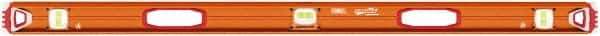 SAVAGE by SWANSON - Magnetic 48" Long 3 Vial I-Beam Level - Aluminum, Orange - Caliber Tooling