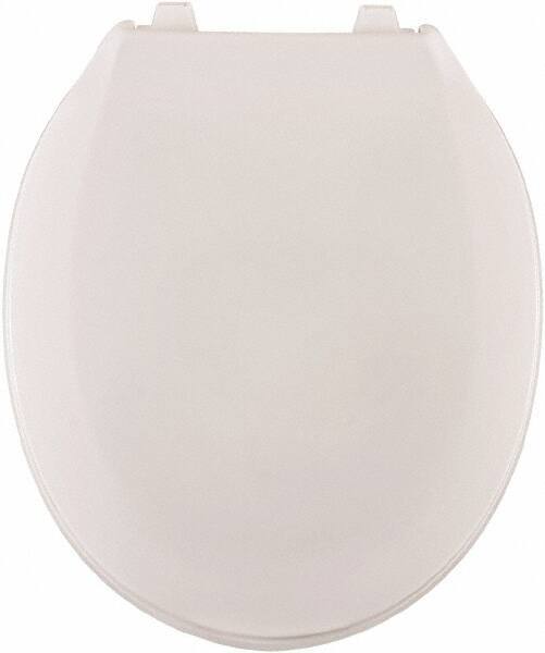 CENTOCO - 16-3/4 Inch Long, 2 Inch Inside Width, Polypropylene, Regular, Closed Front with Cover, Toilet Seat - 14 Inch Outside Width, Commercial, Hotel-Motel, Institutional Installation, White - Caliber Tooling