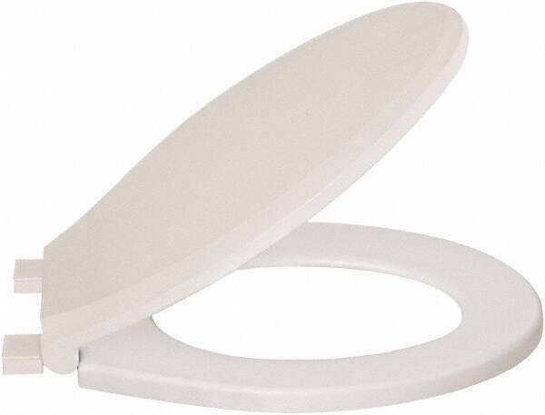 CENTOCO - 16-3/4 Inch Long, 1-3/4 Inch Inside Width, Polypropylene, Regular, Closed Front with Cover, Toilet Seat - 14 Inch Outside Width, Residential Installation, White - Caliber Tooling