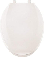 CENTOCO - 18.9 Inch Long, 2 Inch Inside Width, Polypropylene, Elongated, Closed Front with Cover, Toilet Seat - 14 Inch Outside Width, Residential, Commercial, Health Care, Industrial, Institutional Installation, White - Caliber Tooling