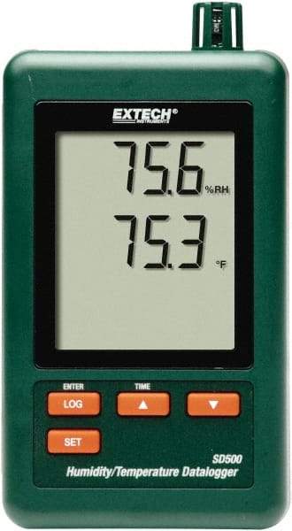 Extech - 32 to 122°F, 10 to 90% Humidity Range, Temp Recorder - Caliber Tooling