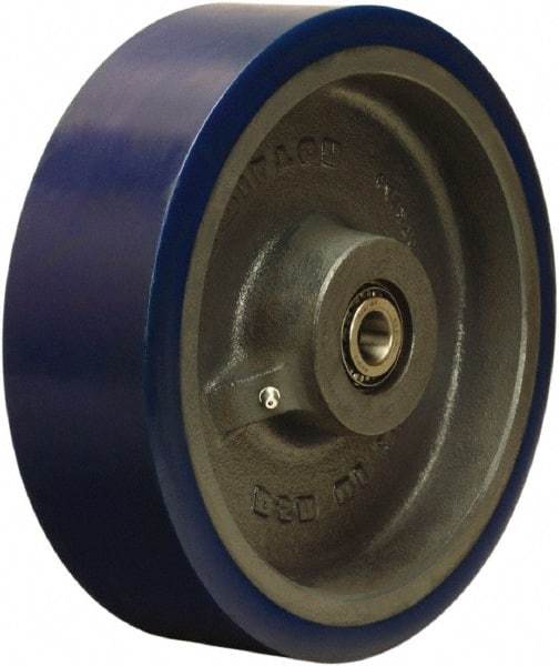 Hamilton - 10 Inch Diameter x 3 Inch Wide, Polyurethane on Cast Iron Caster Wheel - 3,240 Lb. Capacity, 3-1/2 Inch Hub Length, 3/4 Inch Axle Diameter, Sealed Precision Ball Bearing - Caliber Tooling