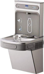 ELKAY - 8 GPH Cooling Capacity Barrier Free Wall Mounted Water Cooler & Fountain - Bottle Filling, 20 to 105 psi, 0.20 hp, Stainless Steel - Caliber Tooling