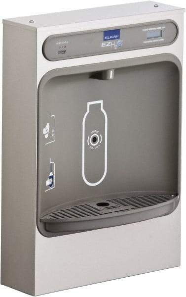 ELKAY - 8 GPH Cooling Capacity Surface Mount Water Cooler & Fountain - Bottle Filling, 20 to 105 psi, 0.20 hp, Stainless Steel - Caliber Tooling